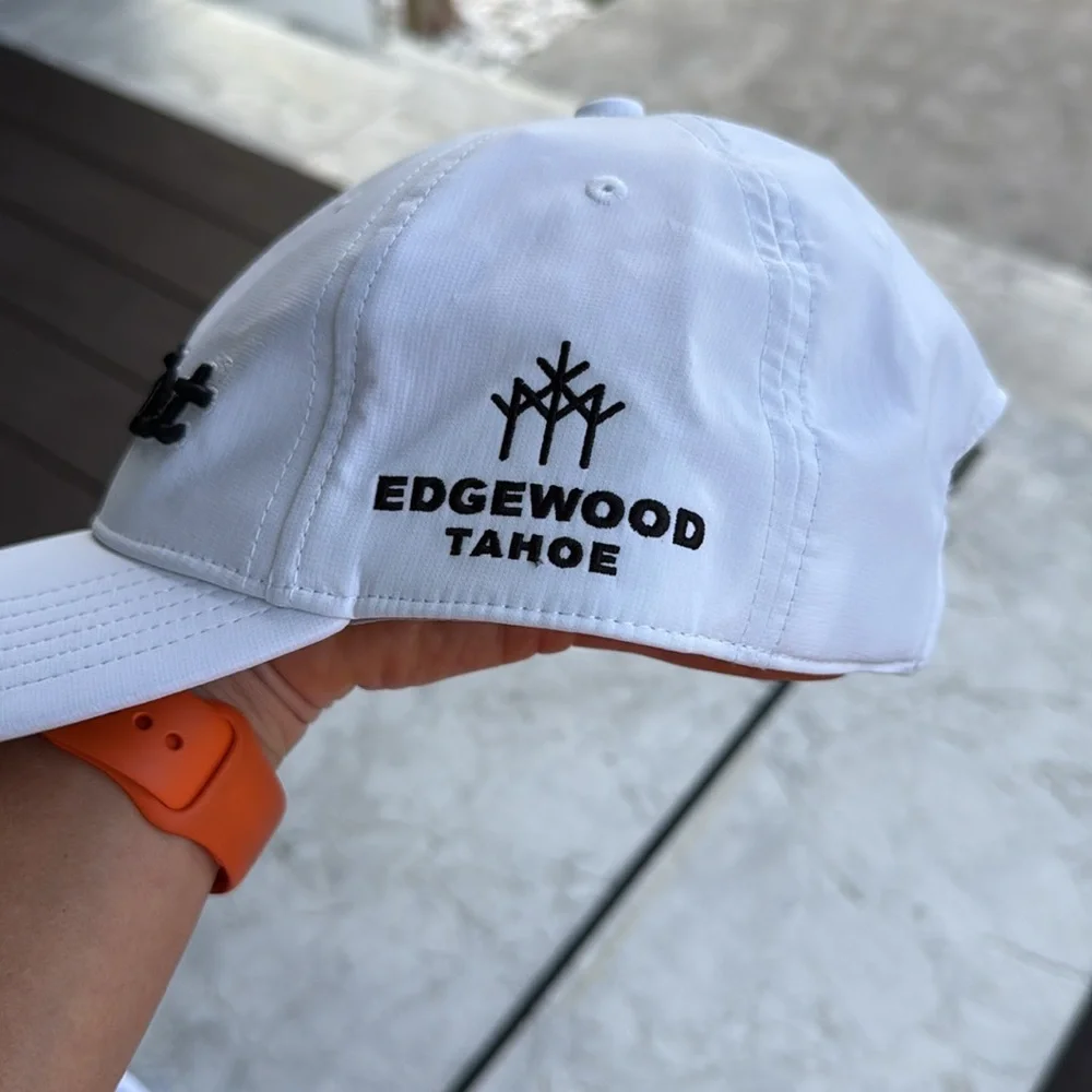 Titleist White Cap with Black Logo Edgewood Tahoe